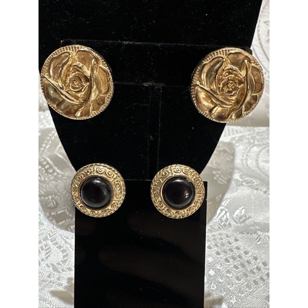vintage clip earrings lot 2 Sets